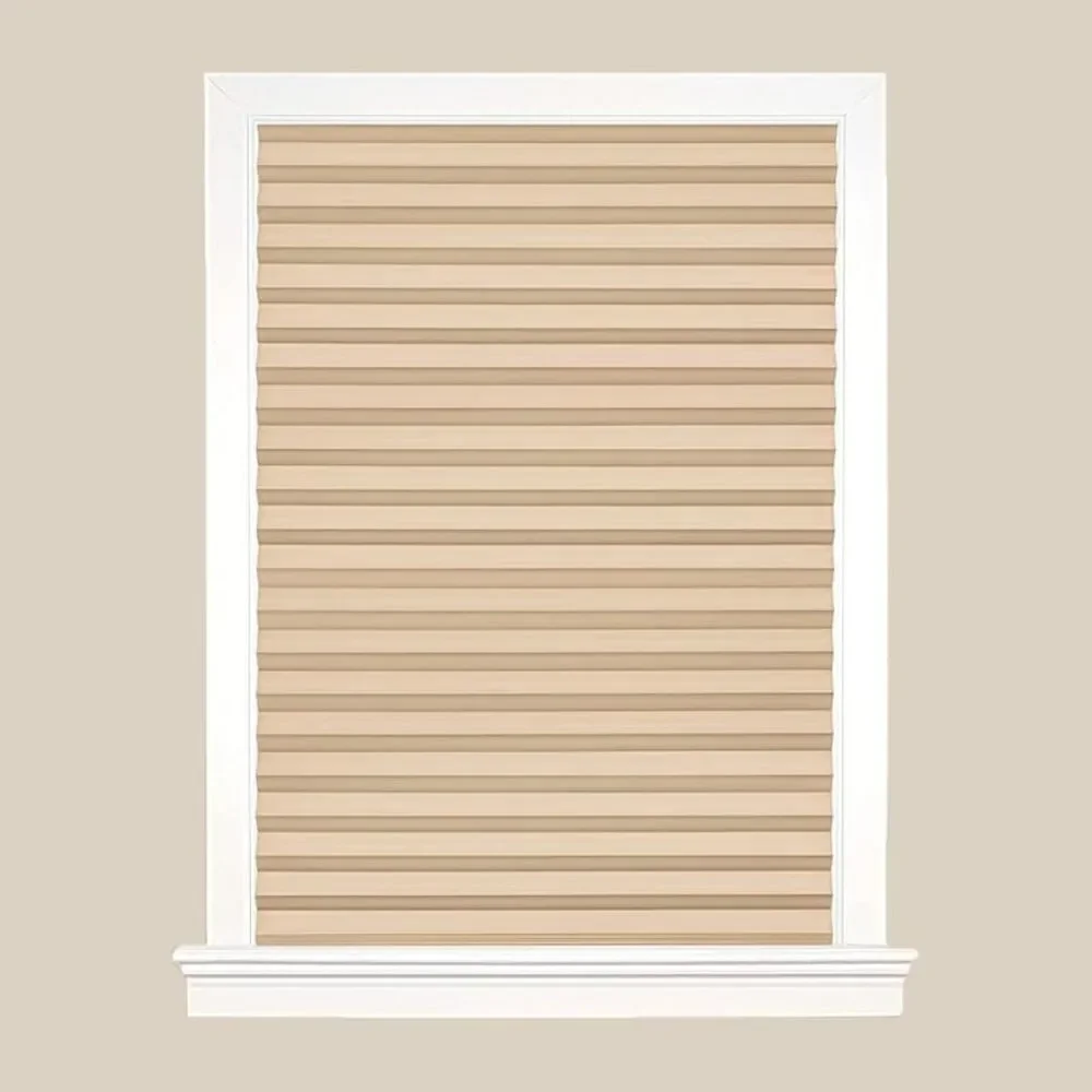 Achim Home Furnishing: Window Shades Room Darkening Vinyl Cordless Latte Pleated